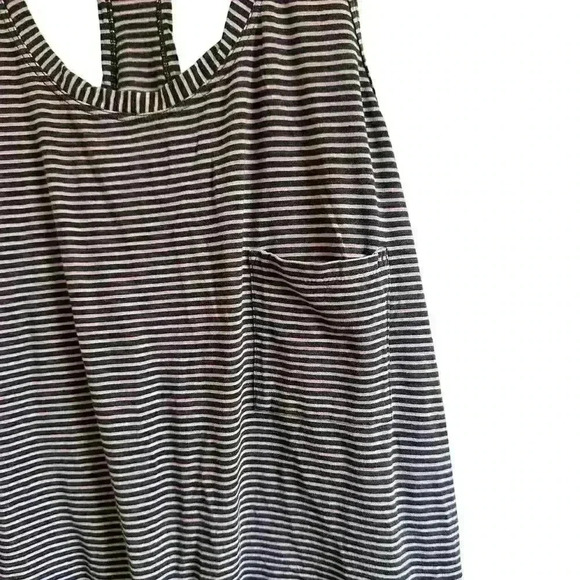 Lululemon Yogi Racerback Hyper Stripe Mauvelous Heathered Black Size M - Picture 5 of 11
